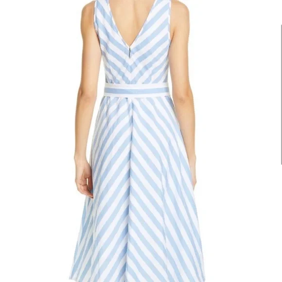 BNWOT Kate Spade Blue and White Striped Sleeveless Dress Size 4 - Picture 3 of 6
